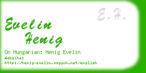 evelin henig business card